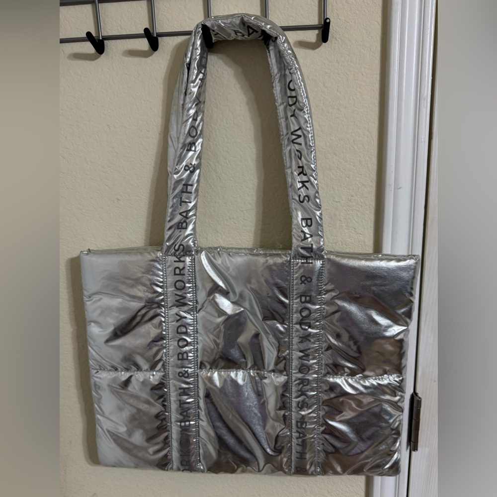 Bath & Body Works Shiny Silver Tote